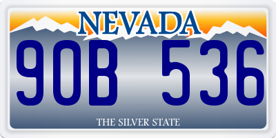 NV license plate 90B536