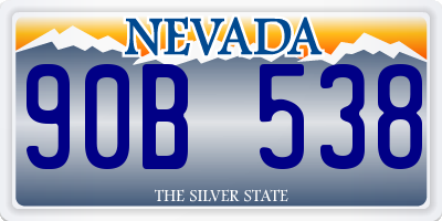 NV license plate 90B538