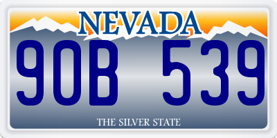 NV license plate 90B539