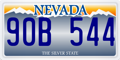 NV license plate 90B544