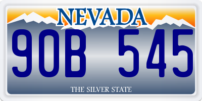 NV license plate 90B545