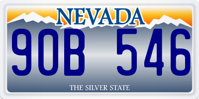 NV license plate 90B546