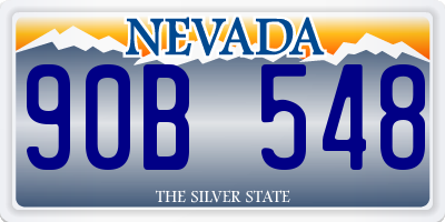 NV license plate 90B548