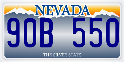 NV license plate 90B550