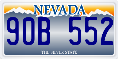 NV license plate 90B552