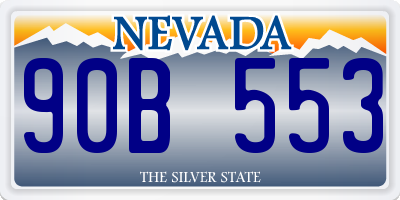 NV license plate 90B553