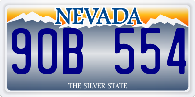 NV license plate 90B554