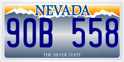 NV license plate 90B558