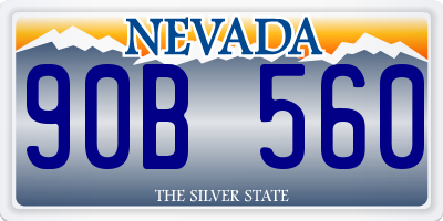 NV license plate 90B560