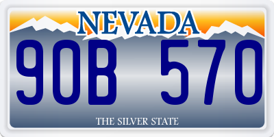 NV license plate 90B570