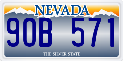 NV license plate 90B571