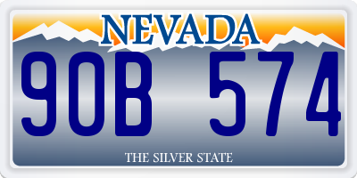 NV license plate 90B574
