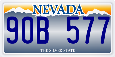 NV license plate 90B577