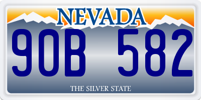 NV license plate 90B582