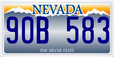 NV license plate 90B583