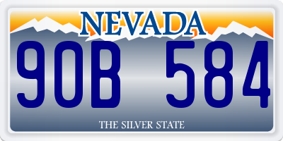 NV license plate 90B584