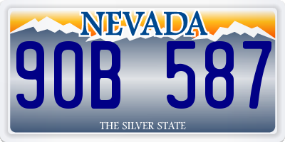 NV license plate 90B587