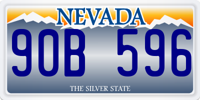 NV license plate 90B596