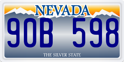 NV license plate 90B598