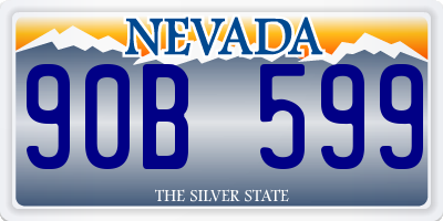 NV license plate 90B599