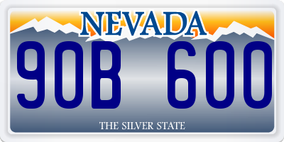 NV license plate 90B600