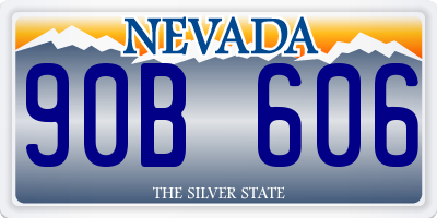 NV license plate 90B606