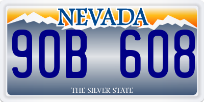 NV license plate 90B608