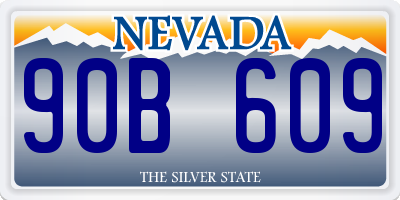 NV license plate 90B609