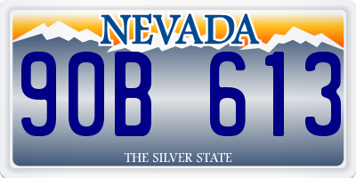 NV license plate 90B613