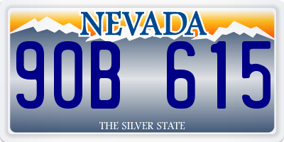 NV license plate 90B615