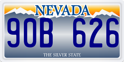 NV license plate 90B626