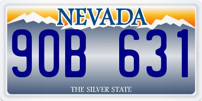 NV license plate 90B631