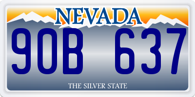 NV license plate 90B637
