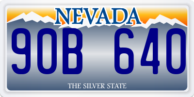 NV license plate 90B640