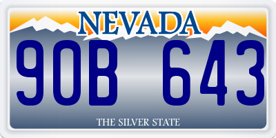 NV license plate 90B643