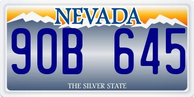 NV license plate 90B645