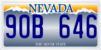 NV license plate 90B646