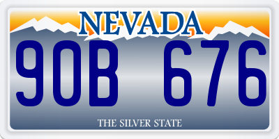 NV license plate 90B676