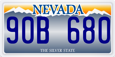NV license plate 90B680