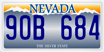 NV license plate 90B684