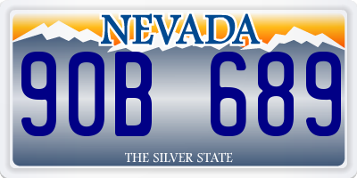 NV license plate 90B689