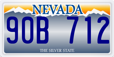 NV license plate 90B712