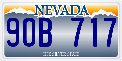 NV license plate 90B717