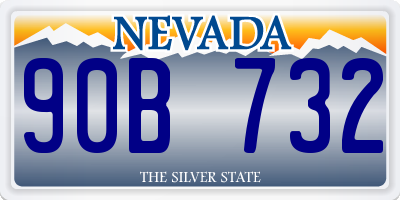 NV license plate 90B732