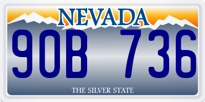 NV license plate 90B736