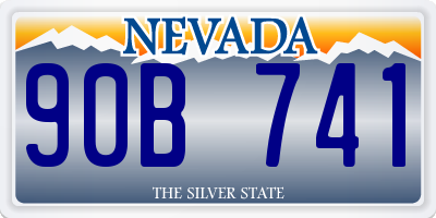 NV license plate 90B741