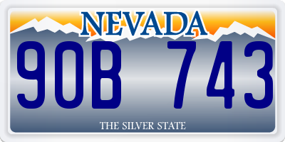 NV license plate 90B743