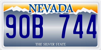 NV license plate 90B744