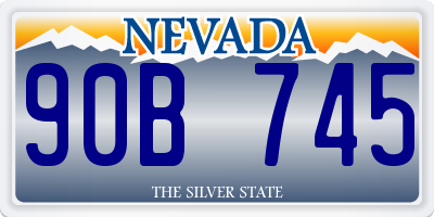 NV license plate 90B745