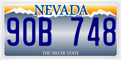 NV license plate 90B748